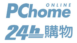 PChome Online標誌，藍色字體的「24小時」字樣。